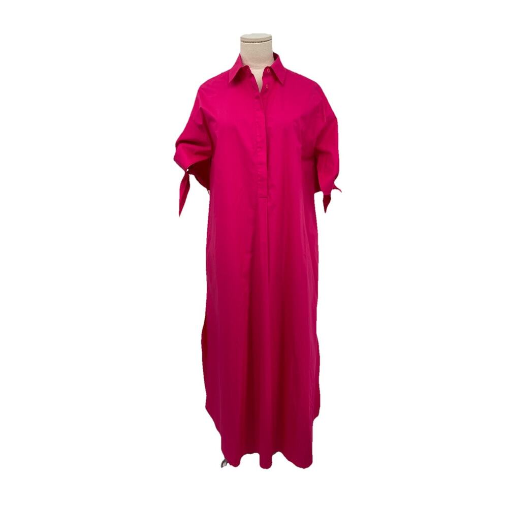 NWOT Psophia Vazquez De Castro Bow Sleeve Maxi Dress Orchid Pink Size Small
